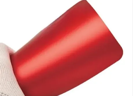 Muestra de película Matte Liquid Metal Orange, código TPU-4036M