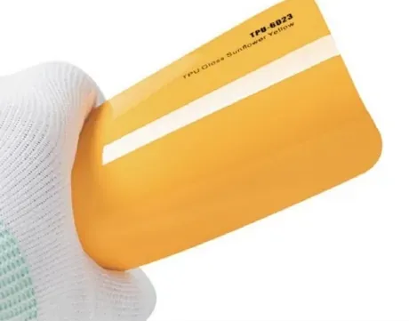 Muestra de película Gloss Sunflower Yellow, código TPU-6023