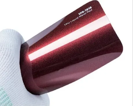 Muestra de película Liquid Metal Red, código TPU-7016