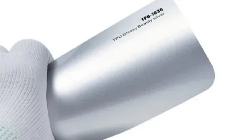 Muestra de película Glossy Beauty Silver, código TPU-7036